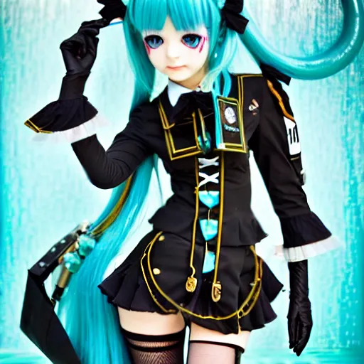 Image similar to hatsune miku, steampunk