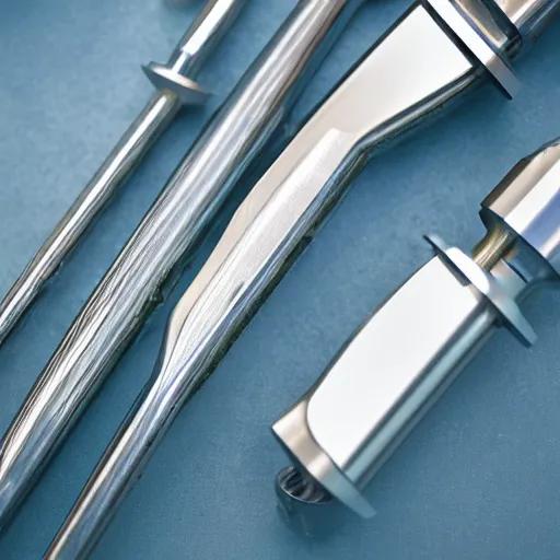 Prompt: orthopedic instrument maker making a prosthese for a client, very photorealistic, professional photography