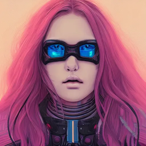 Prompt: portrait painting of a cyberpunk olivia hye from loona, sharp focus, award - winning, trending on artstation, masterpiece, highly detailed, intricate. art by josan gonzales and moebius and deathburger