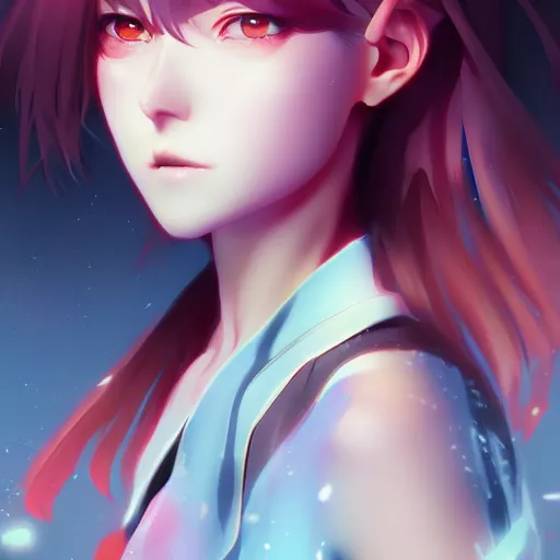 Image similar to girl shattering dimensions, digital anime art, wlop, sakimimichan, ilya kuvshinov, artgerm