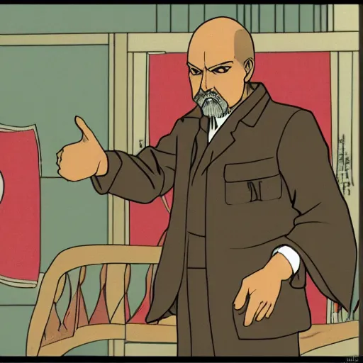 Prompt: lenin in japanese anime style