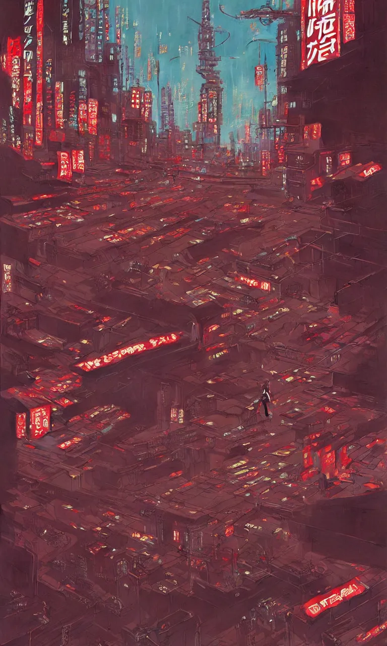 Image similar to akira, neo tokyo, action scene featuring tetsuo racing kaneda, by simon stalenhag