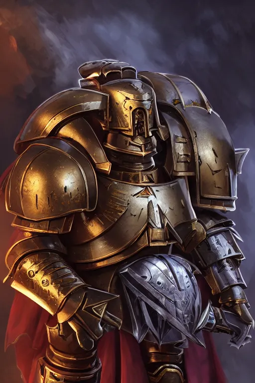 Image similar to armor portrait heros warhammer 4 0 k horus heresy fanart - the primarchs emperor by johannes helgeson animated with vfx concept artist & illustrator global illumination ray tracing hdr fanart arstation zbrush central hardmesh 8 k octane renderer comics stylized