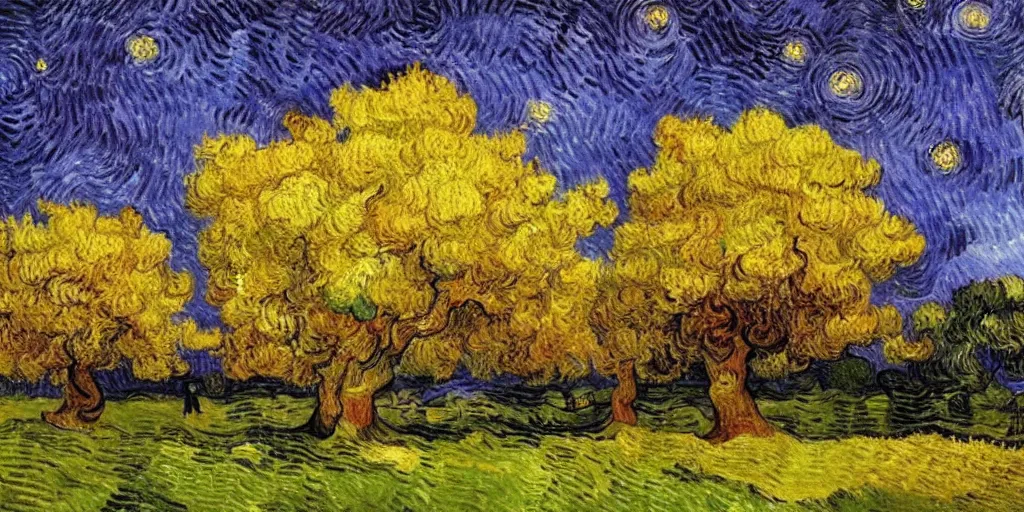 Prompt: live action cinematic version of the mulberry tree by van gogh, volumetric lighting, dynamic lighting, cinematic