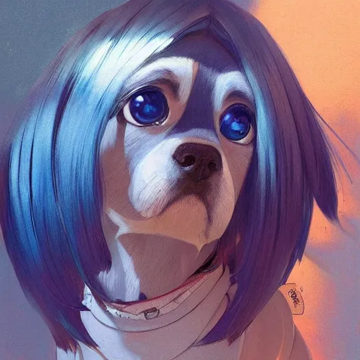 Prompt: a space realistic puppy dog with cute eyes, very anime, realistic shaded, fine details. anime. realistic shaded lighting poster by ilya kuvshinov katsuhiro otomo ghost in the shell, magali villeneuve, artgerm, jeremy lipkin and michael garmash, rob rey and kentaro miura style, trending on art station