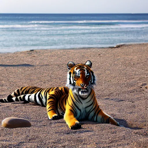 Image similar to Tiger yoga beach