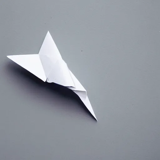 Image similar to a paper airplane that should theoretically beat all the records, photography, ambient light