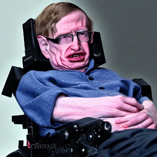 Prompt: Steven Hawking in Gears of War