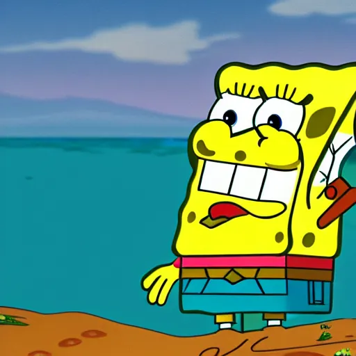 Image similar to quandale dingle as SpongeBob, high quality, animation style, high definition, art station, 8K