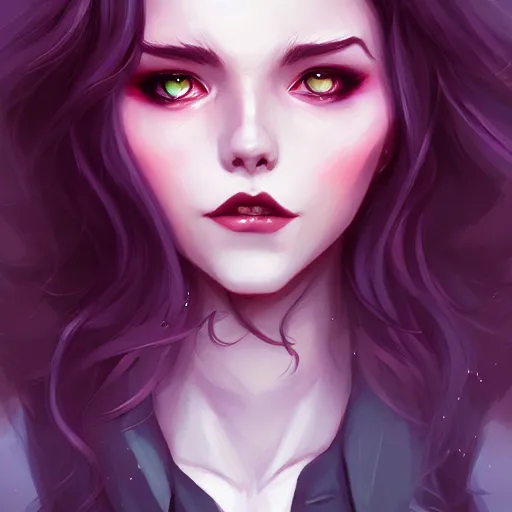 Image similar to a portrait of a beautiful vampire, art by lois van baarle and loish and ross tran and rossdraws and sam yang and samdoesarts and artgerm, digital art, highly detailed, intricate, sharp focus, Trending on Artstation HQ, deviantart, unreal engine 5, 4K UHD image