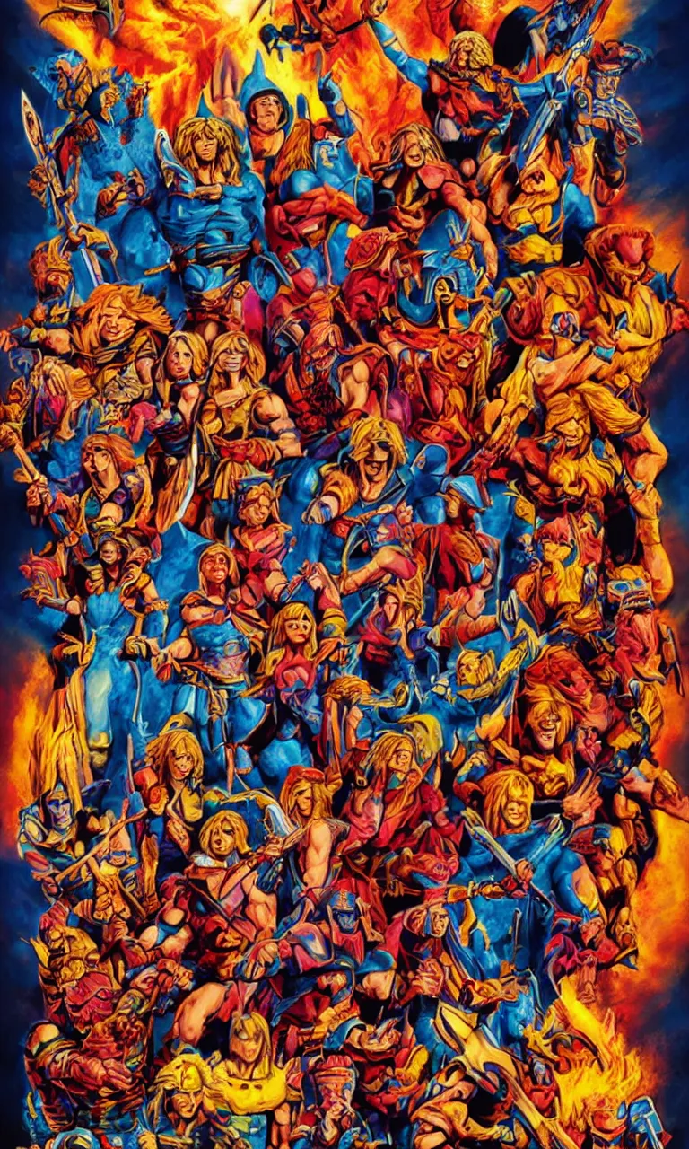 Prompt: movie poster of heman, vivid color scheme