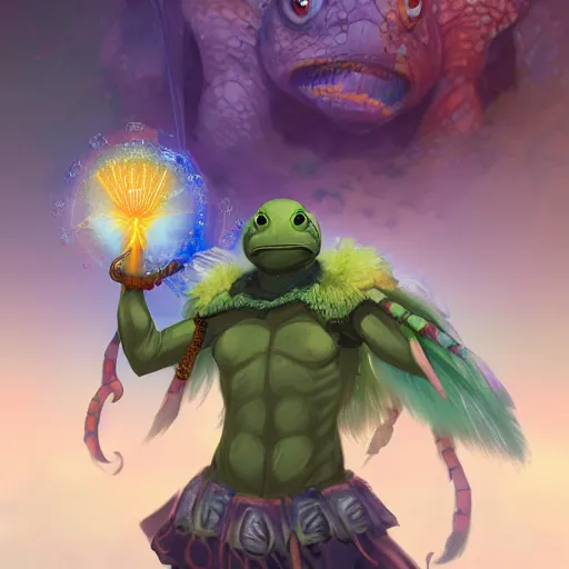 Image similar to anime portrait of a turtle as a shaman yedi using dark force to eliminate trump as an anime antagonist by Stanley Artgerm Lau, WLOP, Rossdraws, James Jean, Andrei Riabovitchev, Marc Simonetti, and Sakimichan, trending on artstation