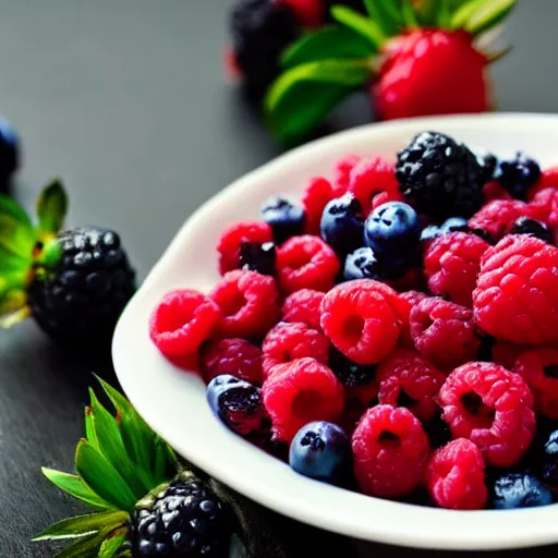 Image similar to an exotic luxurious meal of berries