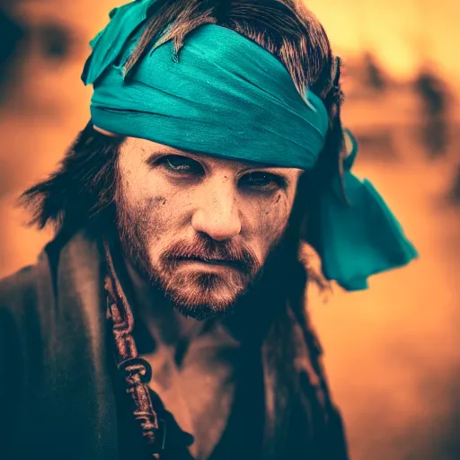 Prompt: photo of a pirate from from the wait up, 18 century, irish male with medium short blonde hair, charming face but a little dirty, cinematic lighting, sigma lens, 20mm bokeh, flickr, teal and orange color graded