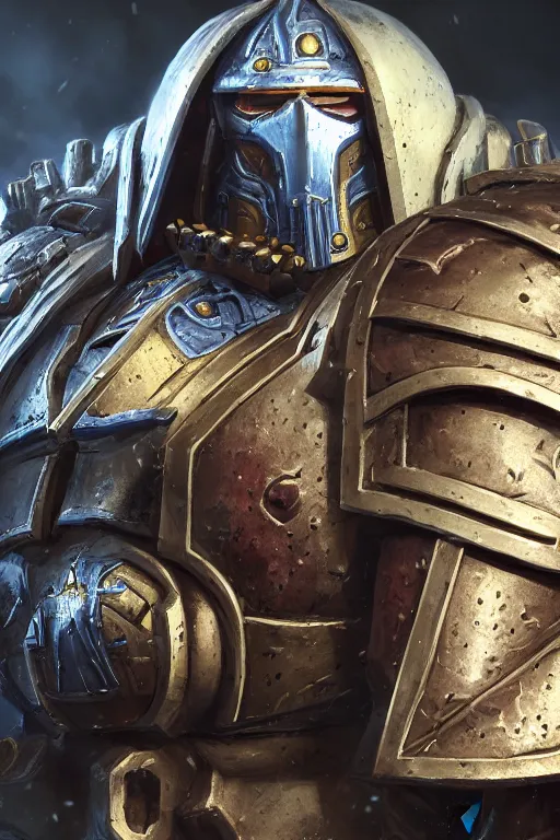 Image similar to armor portrait heros warhammer 4 0 k horus heresy fanart - the primarchs emperor by johannes helgeson animated with vfx concept artist & illustrator global illumination ray tracing hdr fanart arstation zbrush central hardmesh 8 k octane renderer comics stylized