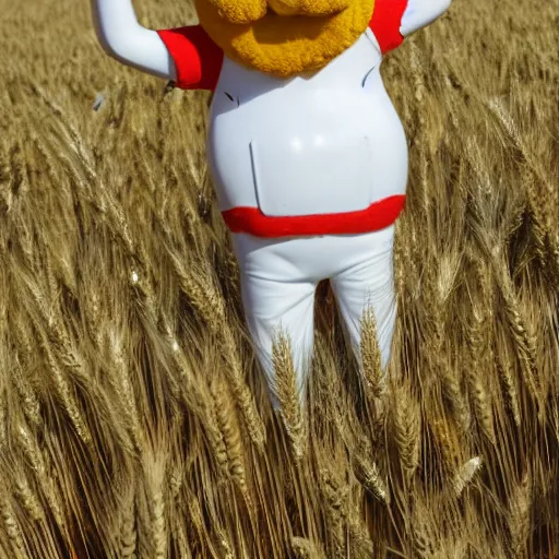 Image similar to wheat mascot wearing a crown