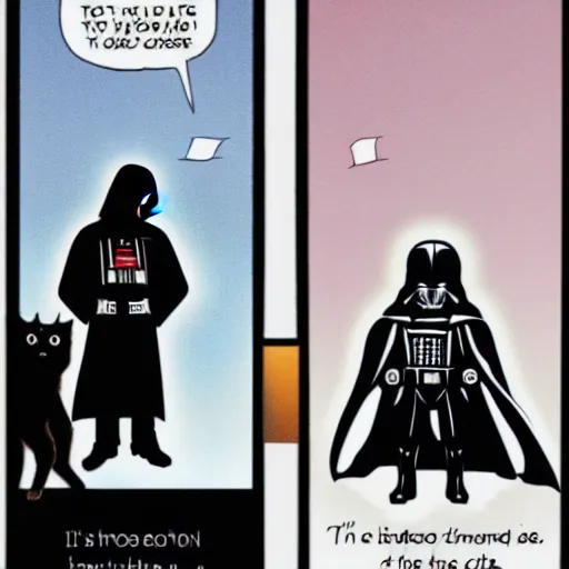 Prompt: cat vs darth vader