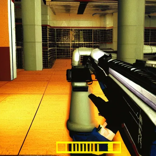 Image similar to ltj bukem in perfect dark, 9 0 s first person shooter, fashion photography, gameplay screenshot, by david bailey