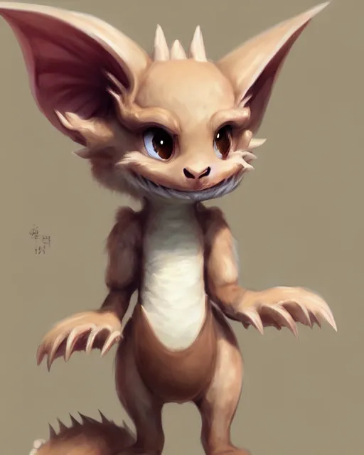 Prompt: character concept art of a cute baby male anthropomorphic beige dragon furry | | cute - fine - face, pretty face, key visual, realistic shaded perfect face, fine details by stanley artgerm lau, wlop, rossdraws, james jean, andrei riabovitchev, marc simonetti, and sakimichan, trending on artstation