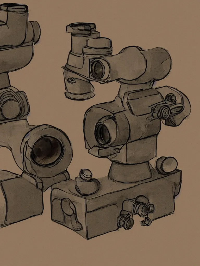 Image similar to binoculars by Disney Concept Artists, blunt borders, rule of thirds