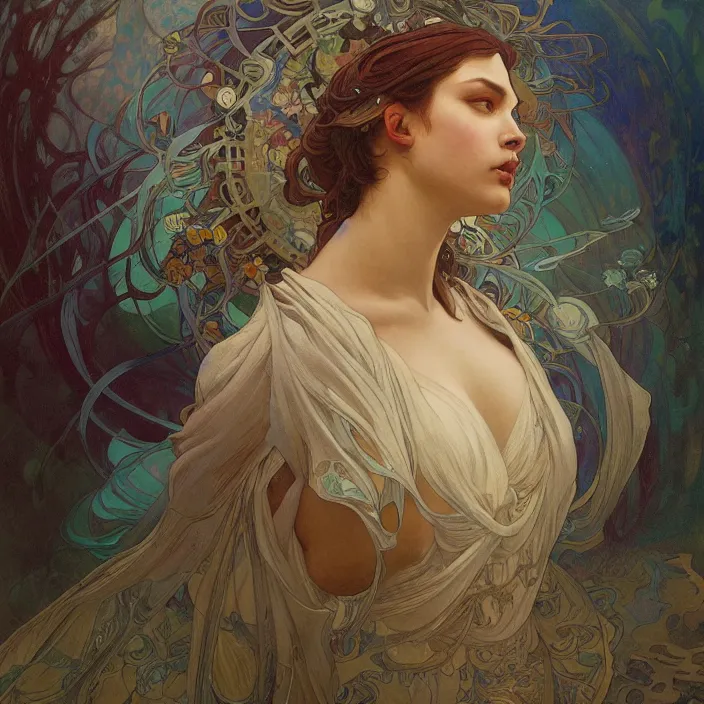 Prompt: A beautiful painting of disco elysium by Ross Tran!!! and alphonse mucha and greg rutkowski! and Gustave Doré!! and Zdzisław Beksiński!,In style of Impressionism.Symmetry.Highly detailed face.Fantasy,smooth,hyper detailed,sharp focus,Soft light.trending on artstation.oil on canvas