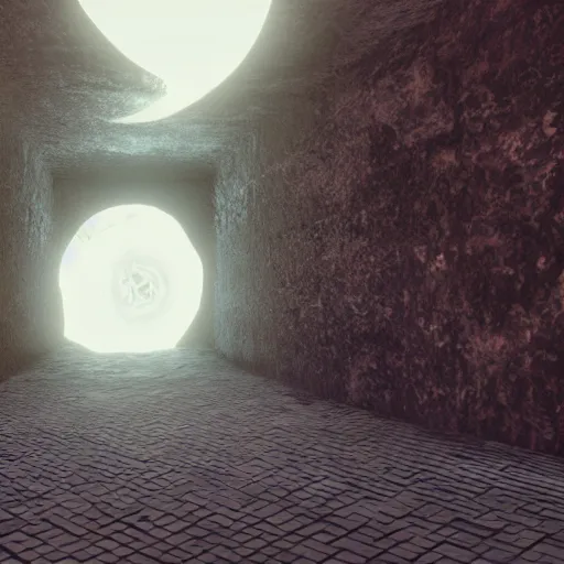 Prompt: infinite liminal recursion rendered in unreal engine 5