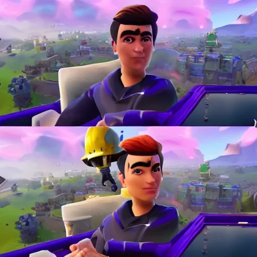 Image similar to ben shapiro in fortnite