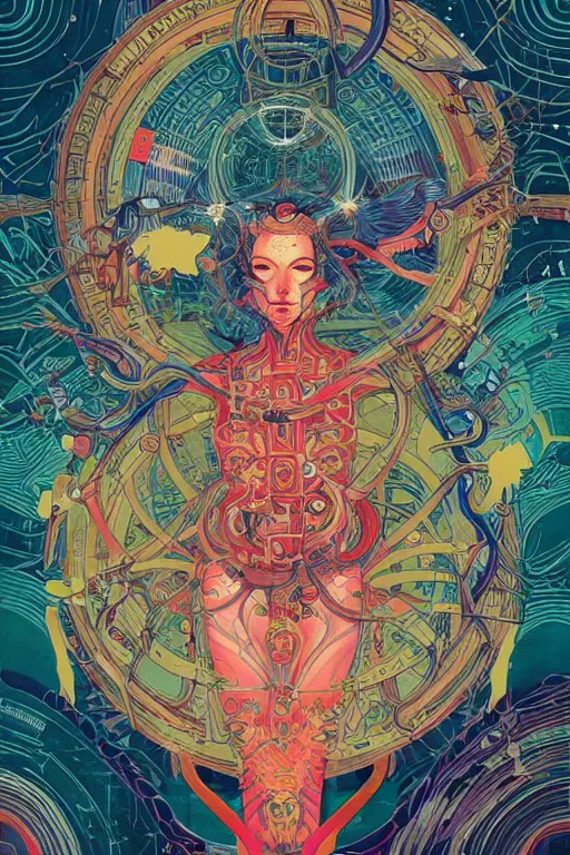 Image similar to portrait of godel's completeness theorem, by tristan eaton, victo ngai, peter mohrbacher, artgerm,