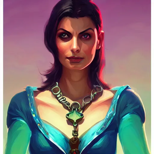 Prompt: portrait Morena Baccarin, fantasy art, heartstone, Video game icon, 2d game art gta cover , official fanart, behance hd, artstation, by Jesper Ejsing, by RHADS, Makoto Shinkai and Lois van baarle, ilya kuvshinov, rossdraws