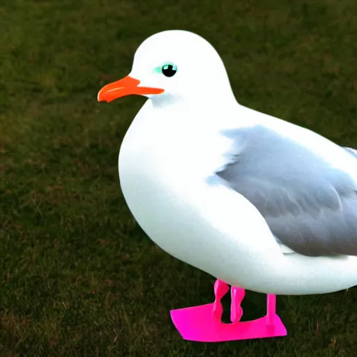 Image similar to Seagull wearing luigis hat, realistic