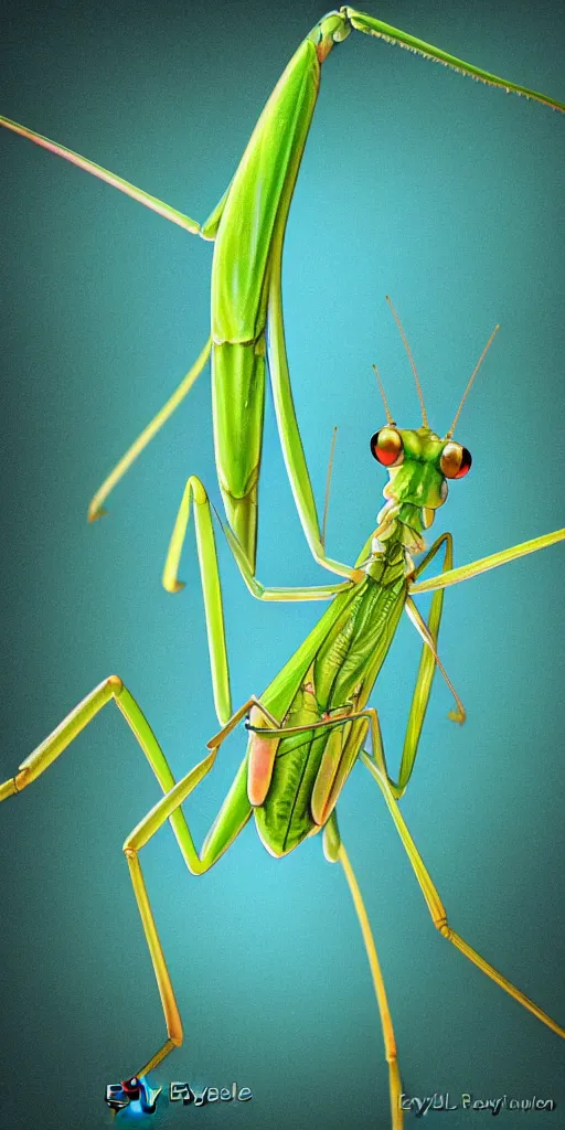 Image similar to praying mantis, blurred environment background, sharp focus, digital art, concept art, post processed, dynamic lighting, by emylie boivin and rossdraws