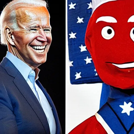 Image similar to joe biden as howdy doody