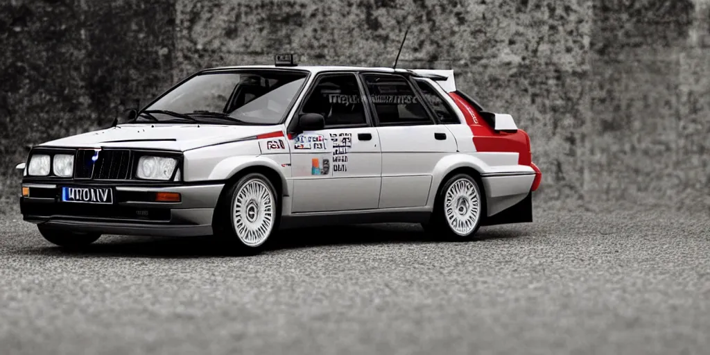 Prompt: “Lancia delta intégrale if it were made in the 2010s, highly detailed, 4K”