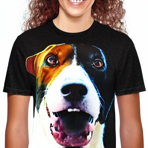 Prompt: graphic t - shirt dog