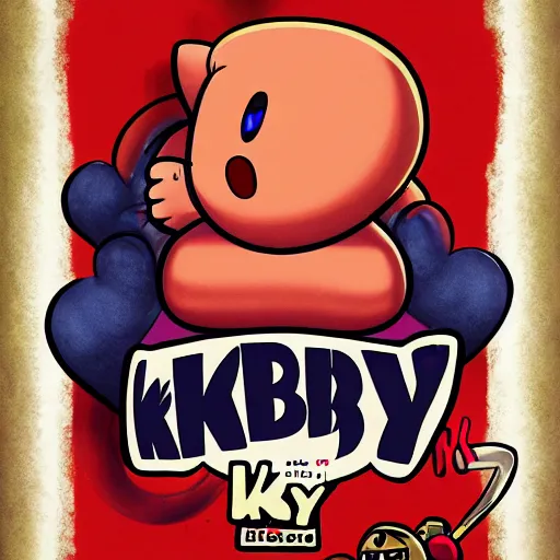 Prompt: kirby in the style of a polish movie poster