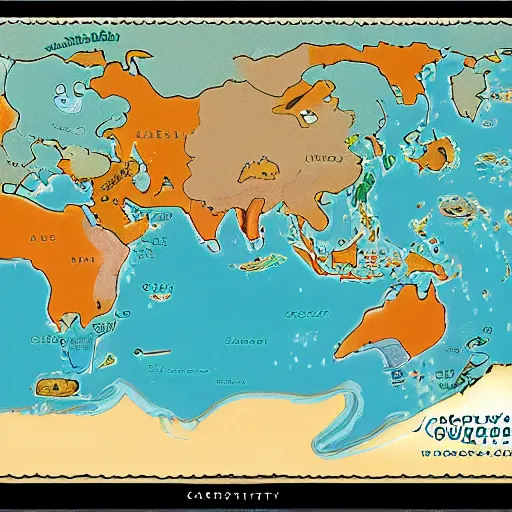 Image similar to a cartography of squishy monster continents