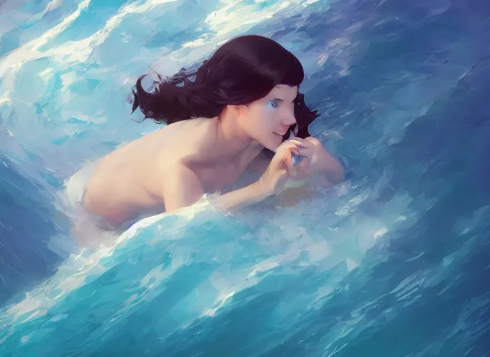 Prompt: gorgeous inspiring girl swimming through rough sea of kittens Mandelbrot fractal by Craig Mullins, ilya kuvshinov, krenz cushart, artgerm trending on artstation by Edward Hopper and Dan Mumford and WLOP and Rutkovsky, Unreal Engine 5, Lumen, Nanite, low poly