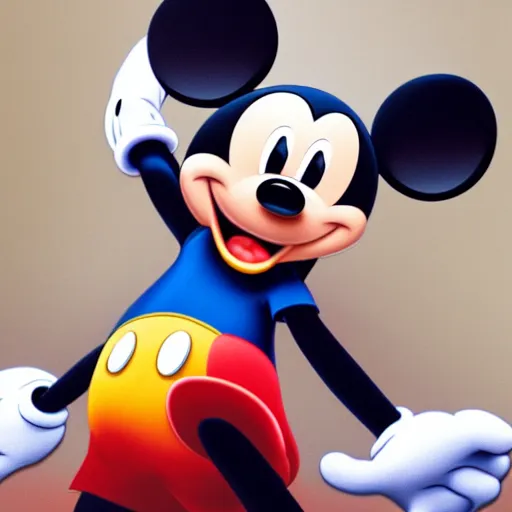 Prompt: mickey mouse as a real mouse