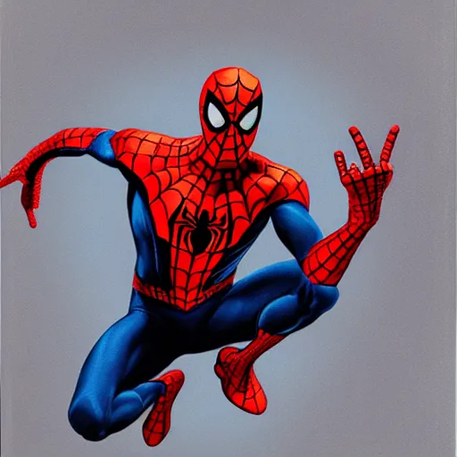 Image similar to spider - man drawn by quinton hoover mtg card art,