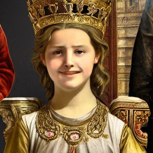 Image similar to young girl crowned empress of the roman empire