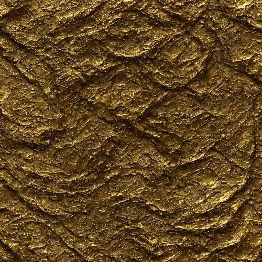 Image similar to seamless tileable texture of damaged metal gold, realistic, very detailed, beautiful, intricate details, sharp focus, substance designer, substance render, substance painter, marmoset, unreal engine, octane render