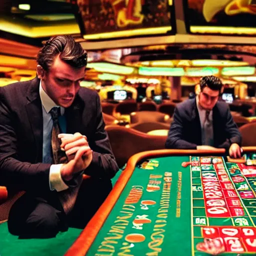 Image similar to poor stupid man in the casino
