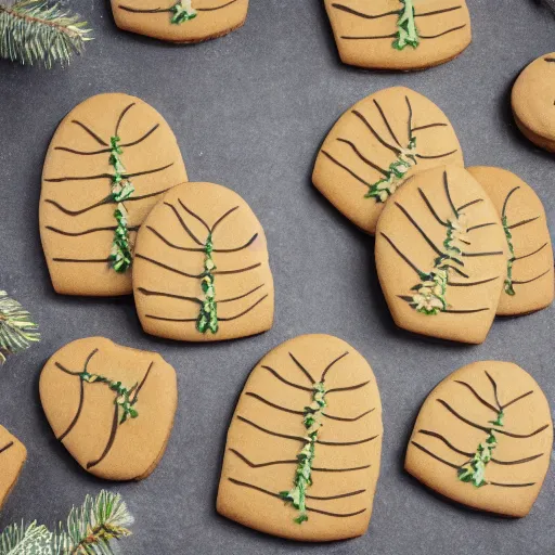 Image similar to tall pine tree growing cookies, realistic, 4 k, ultra hd