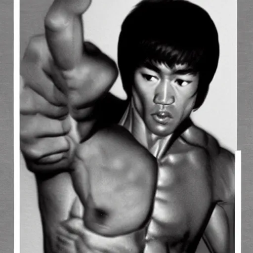 Prompt: baby man child Bruce Lee, hyper realistic