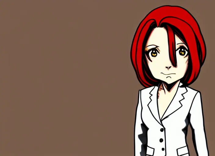 Image similar to dana scully, anime style by studio trigger