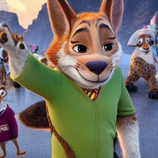 Image similar to robin williams as a zootopia character