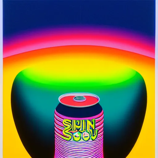 Image similar to shiney soda can by shusei nagaoka, kaws, david rudnick, airbrush on canvas, pastell colours, cell shaded, 8 k