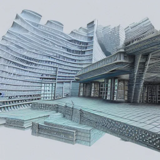 Image similar to architecture based on insects, futuristic city, 3 d render, colored pencil, concept art