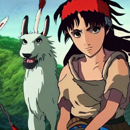 Prompt: princess mononoke