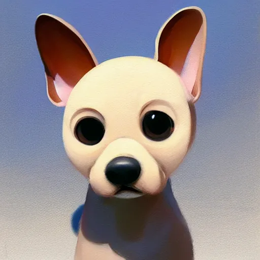 Image similar to goro fujita ilustration a cute puppy at home, painting by goro fujita, sharp focus, highly detailed, artstation